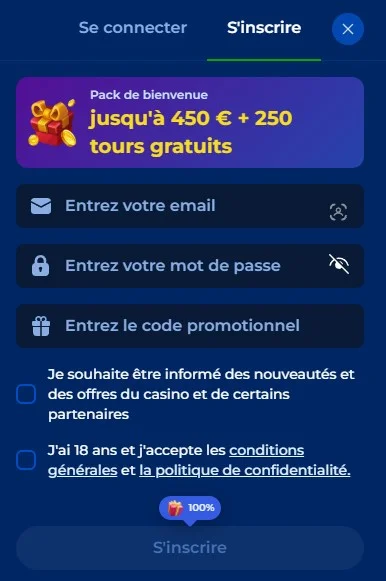 Inscription à GodOfCoins pour les nouveaux joueurs